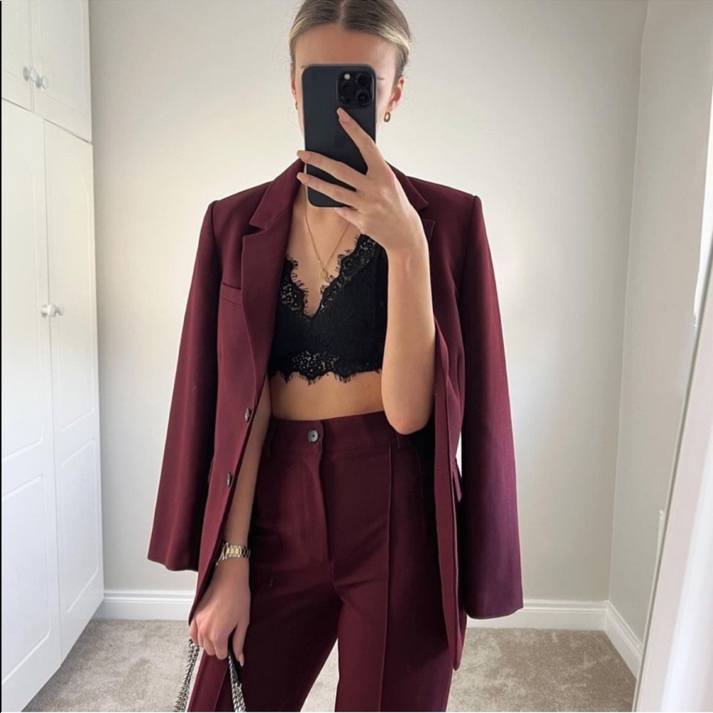Zara burgundy blazer